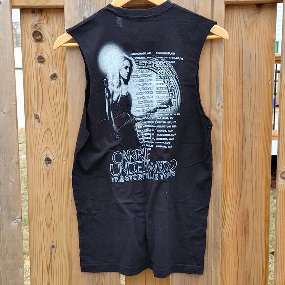 ATTRACTIVE Carrie Underwood Concert Cut Off Tank Women's Size Small OFFICIAL - Picture 4 of 5